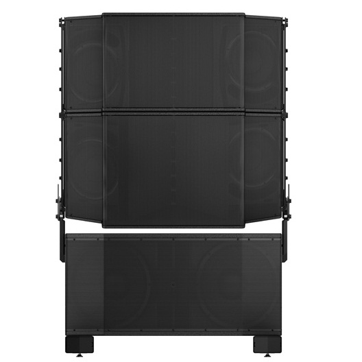 2 MODULE GROUND STACK WITH SUBWOOFER MODULE