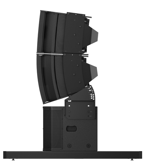 2 MODULE GROUND STACK WITH SUBWOOFER MODULE